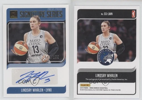 2019 Donruss WNBA Signature Series Press Proof /199 Lindsay Whalen Auto HOF