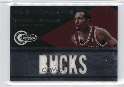 2010 Totally Certified Fabric of the Game Team Name 6/299 Brandon Jennings 0ii1