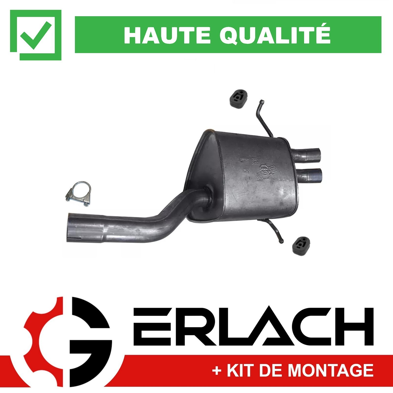 Silencieux arrière pour Mercedes-Benz C 180 9332 - Échappement d'origine en acier