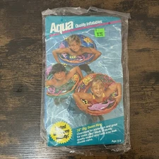 Vintage Agua Quality 24” Inflatable Tire Tube Pool Float NIP NOS Ages 4-9