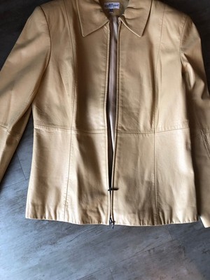 NEU - Heine, Best Connections Damen Lederjacke Beige Echtleder Gr. 42 Blazer NEU
