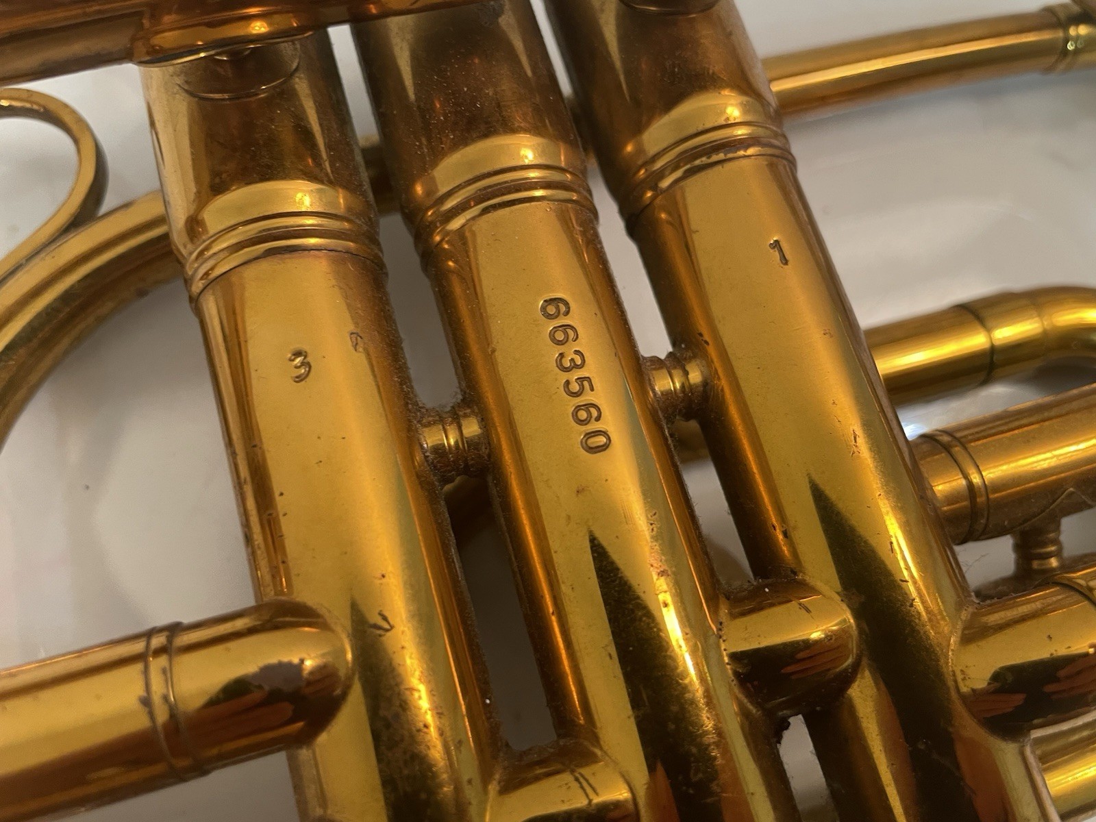 King Cleveland 602 USA Cornet Trumpet W/Mouthpiece #663560 1970’s Brass No Case