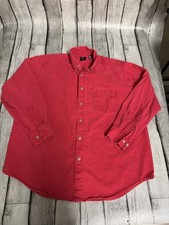 Vintage Men s Levi s Denim Button Down Shirt Red Long Sleeve 99 Sz Large