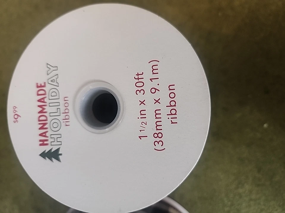 CHRISTMAS HOLIDAY BUFFALO BLACK/WHITE PLAID 4 Rolls  RIBBON 1-1/2" 2 1/2" 250ft - Image 3 of 4