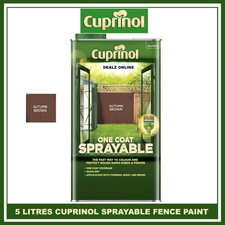 Cuprinol One Coat Sprayable AUTUMN BROWN Fence Treatment 5 litre