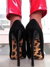 Diamantique Original High Heels Classic Pumps Leo Black 37