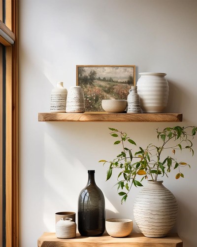 Framed Canvas Wall Art for Living Room, Vintage Countryside Wildflower Field ... - Picture 5 of 9