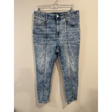 Simply Vera Vera Wang Skinny Ankle Jeans Acid Wash Blue Size 14