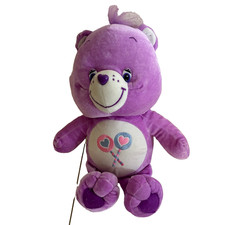 Care Bears Share Bear Plush Stuffed Animal Purple 10" Vintage 2003