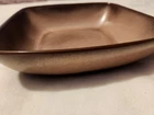 Vintage Frankoma Pottery Plainsman Brown 5NS Square Salad Serving Bowl MCM 50s