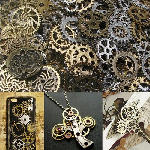 Piezas de reloj de bronce Steampunk Cyberpunk engranajes engranajes hágalo usted mismo joyería artesanal 20 piezas - Imagen 5 de 9