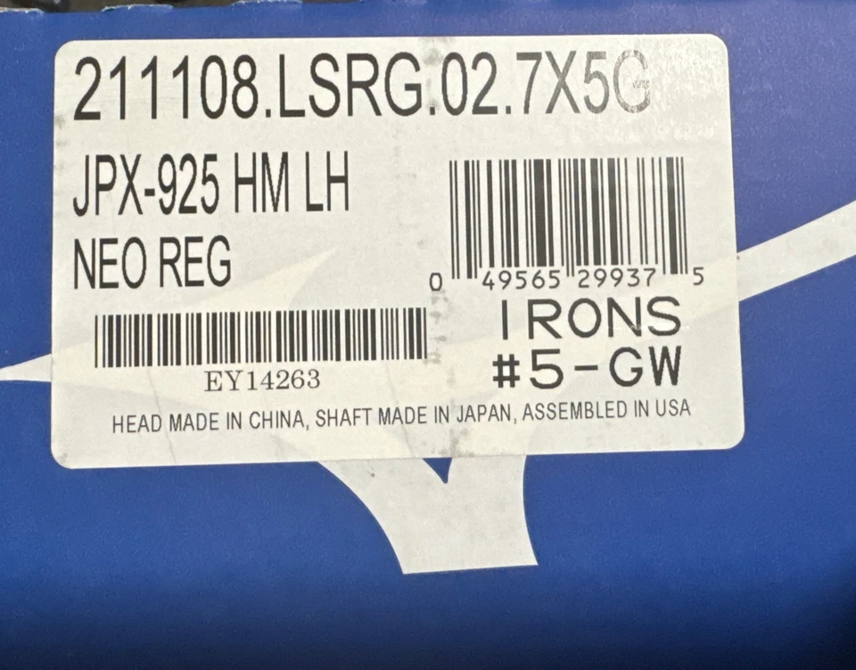 Mizuno JPX 925 Hot Met 5-PW, GW Iron Set NS Pro 950 Neo Regular LH 7185 NEW! - Image 2 of 4