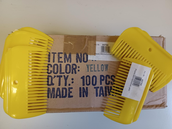 Posten 100 StüCk MäHnenkamm Pferdekamm Putzzeug Pferdepflege Kunststoff-image