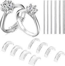 Ring Sizers for Loose Rings, 14 Pack Invisible Ring Size Adjuster Silicone, Ring