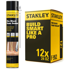 Stanley F952 Orange Fire Block Foam Sealant Insulating Foam Sealant 24oz 12 Pack