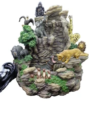 9 ¼” Indoor Jungle Animal Tabletop Water Fountain Decor