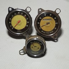Vintage Stewart Warner Matching Set Speed Temp Rpm Gauge Car Motorcycle Ratrod Vintage Stewart Warner Matching Set Speed Temp Rpm Gauge Car Motorcycle Ratrod