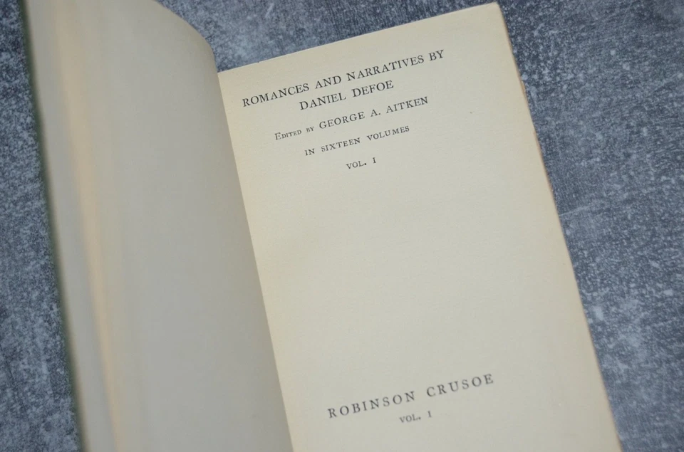 Antique Decorative Binding Robinson Crusoe by Daniel Defoe – J. M. Dent 1899 - Image 3 of 4
