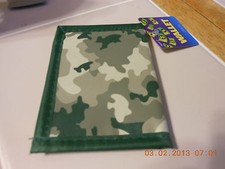 Green CAMO Boys Kids Child camouflage BIFOLD WALLET new
