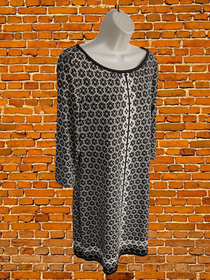 MAX STUDIO SCHWARZES KLEID MED DAMEN 3/4-ÄRMEL ELEGANTES DESIGN STRETCH KURZ SOMMER