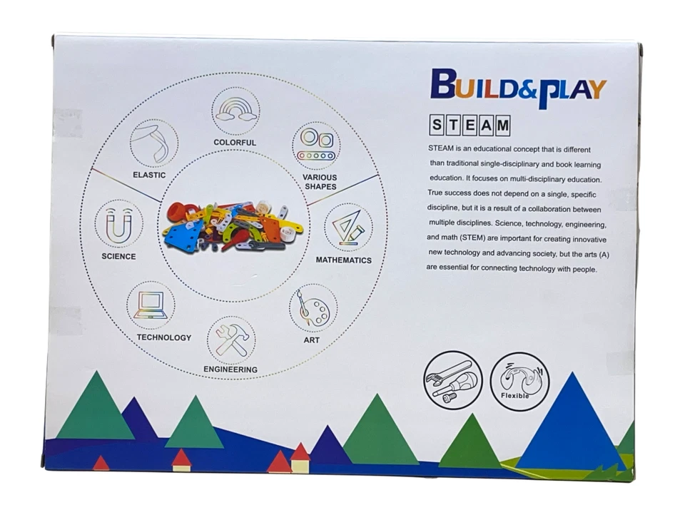 bcp Build & Play Steam Set 5 в 1 Транспортные средства Гибкие Образовательные 148 Предметов Возраст 5+ - Изображение 3 из 4
