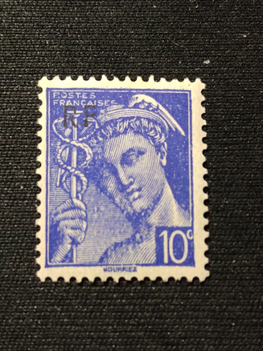 1938 FRANCE 🇫🇷 Mercury 10c Stamp RF Overprint MNH
