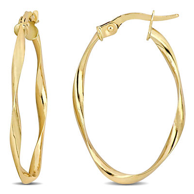 Amour Creolen 10 Karat Gelbgold 19 mm gedreht