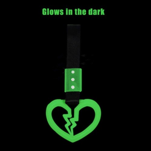 Glow in the Dark Tsurikawa Broken Heart Train Bus Handle Hand Strap JDM Drift - Picture 1 of 3