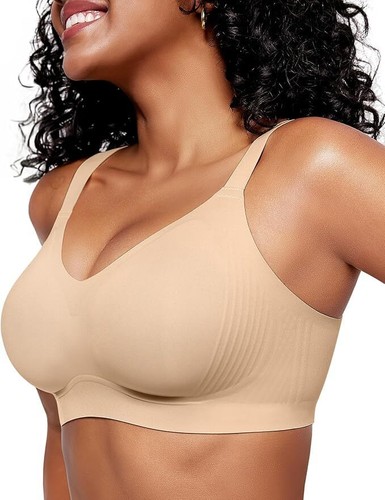 OEAK Damen Wireless Seamless BH Full Coverage Supportive Lounge Bra Push U...