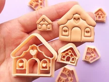 Xmas Gingerbread house Polymer Clay Cutters | Maxi Mini Set Christmas theme