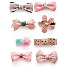 Belle Beau Baby Girls Hair Bows, Barrettes, Ribbon Lined Alligator Hair