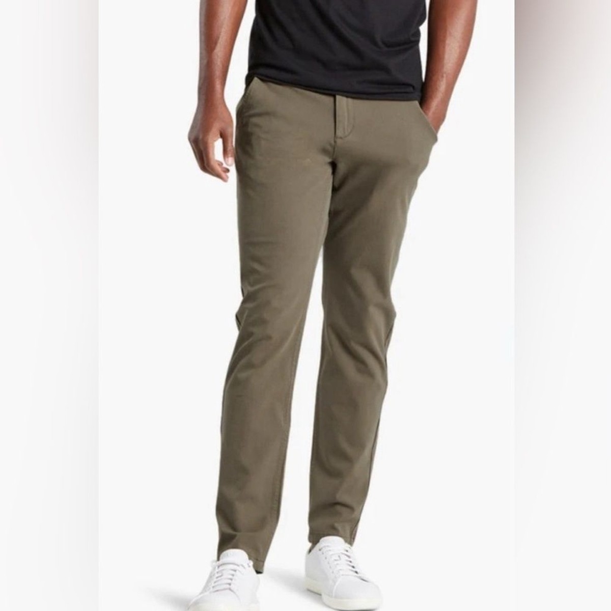 Mugsy Olives Pants Chino Cotton Twill Casual Classic Streetwear Travel  Green 42