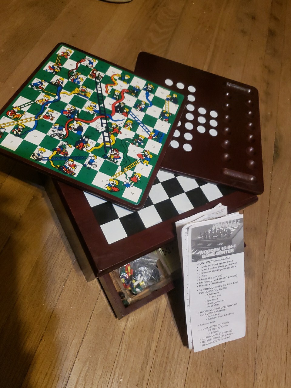 As Seen On TV Wooden 15in1 Game Center eBay