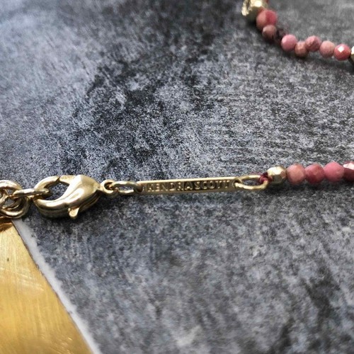 Kendra Scott Bethany Y Lariat Necklace Gold Plated Pink Rhodonite NWOT - Picture 4 of 5