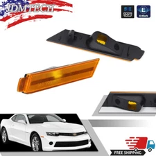 Side Marker Light For 2010-15 Chevrolet Camaro Front Left & Right Amber Housings