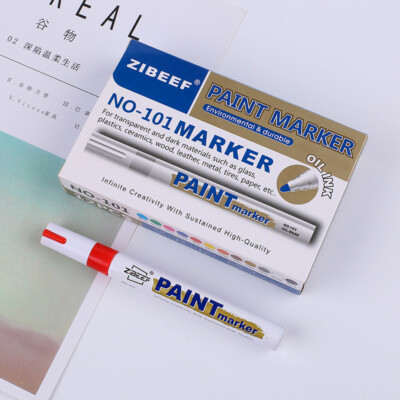Reusable Empty Paint Markers 12 Colors Oil-based Art Pens for Rubber Cloth Glass