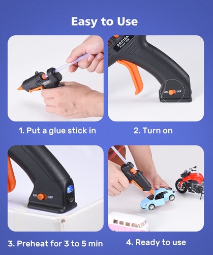 Cordless Electric Hot Melt Glue Gun 7mm DIY Repair Heating Tool Rechargeable - Picture 8 of 8