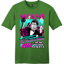 NEW ART SOCIETY SCARFACE MIAMI VICE TEE SHIRT KIWI GREEN SM-4XLARGE MADE IN USA