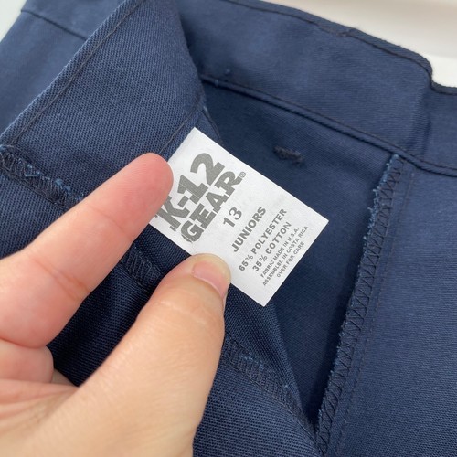 NWT K-12 Gear Girl's Size 13 Wrinkle Stain Resistant Navy Blue School Shorts x2 - Picture 7 of 8