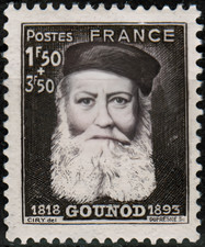 FRANCE. 1944. CHARLES GOUNOD. Composer. Sc B 174. Mi 614. MLH OG