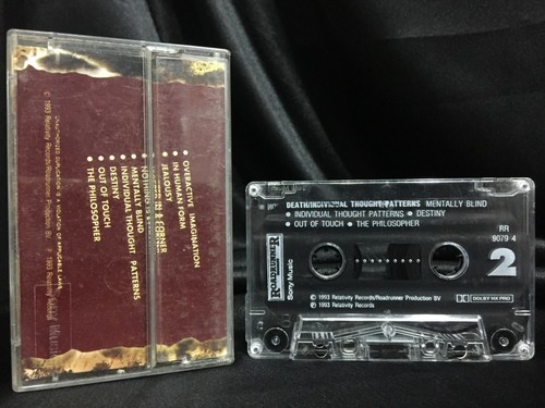 Death Individual Thought Patterns Cassette Tape (Relativity 1993) Death Metal - Picture 2 of 3