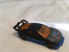 = 2001 HOT WHEELS 1/64 DIE CAST BLUE RACE CAR TOY VEHICLE LOOSE #W202