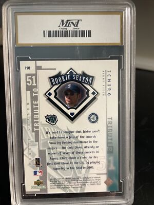 2001 upper deck Ichiro Suzuki tribute to 51 #I-10 graded gem mint 