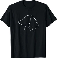 Long Haired Dachshund Line Art Wiener Dog Doxie Mom Dad Unisex T-Shirt