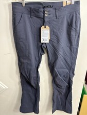 Prana Women's Halle Pants Gray Coal Straight Short Inseam 30" Size 10 NWT