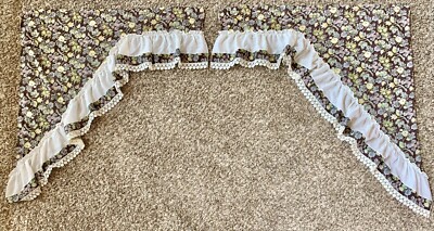 Vtg JCpenney Drapes Retro Fashion Manor Penn-Prest Ruffle Curtains *3 Sets AVAIL