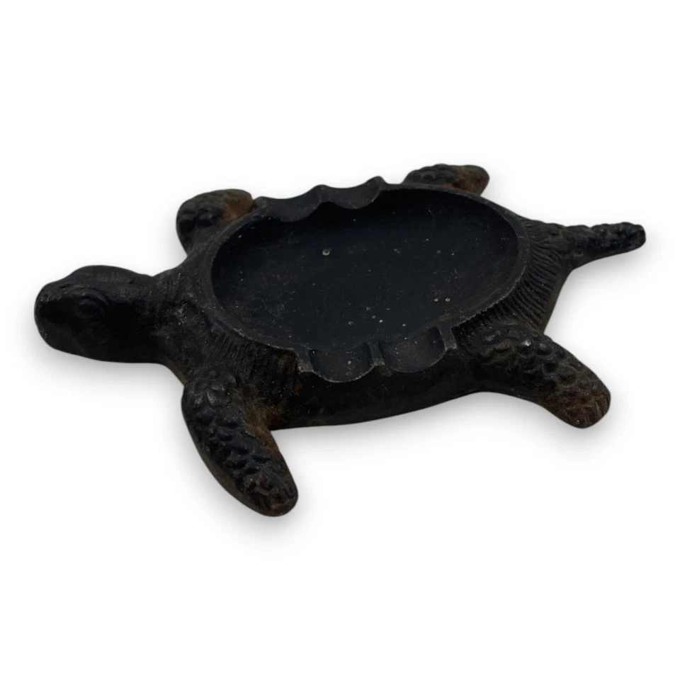 Vintage Aschenbecher Schildkröte aus Metall – Dekorativ & Praktisch, Rarität - Bild 2 von 4