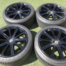 21" Bentley  Continental GT GTC 2022 RIMS TIRES GENUINE ORIGINAL WHEELS BLACK 4 