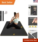 Thick 1/4" Wide Yoga Mat - Extra Large 6'x4' for Yoga, Pilates & Exercises