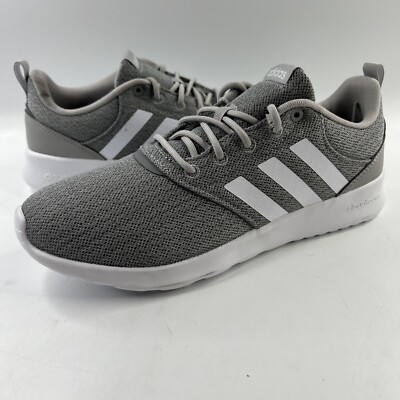 Adidas QT Racer 2.0 Womens 8.5 Sneakers Gray White Running Lace Up FY8312  NEW